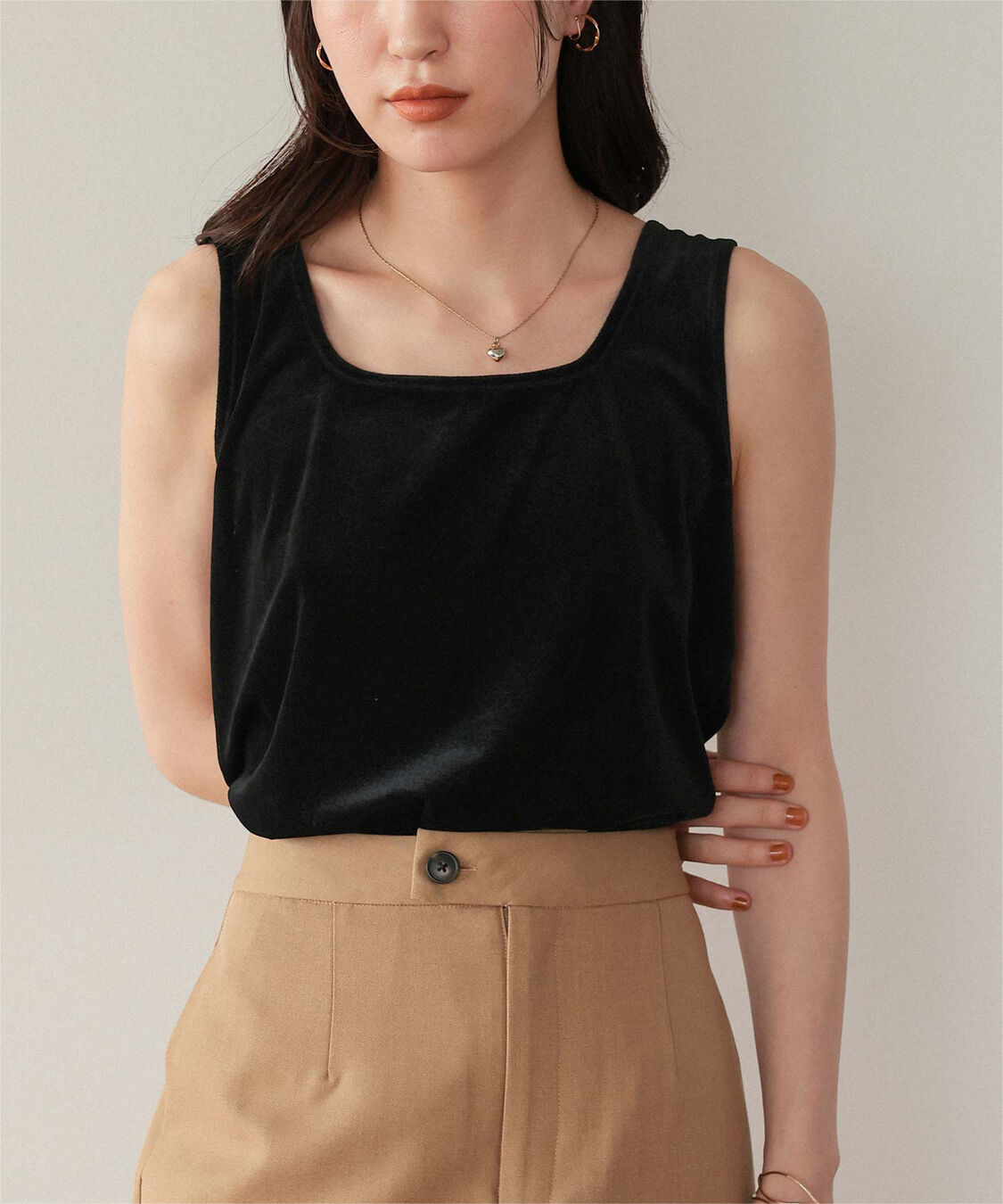 titivate「前後2wayシアーベロアタンクトップ」|タンクトップ|