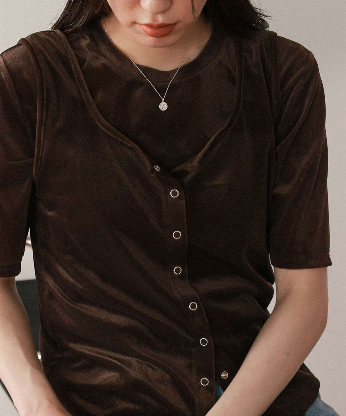 titivate「前後2wayシアーベロアタンクトップ」|タンクトップ|