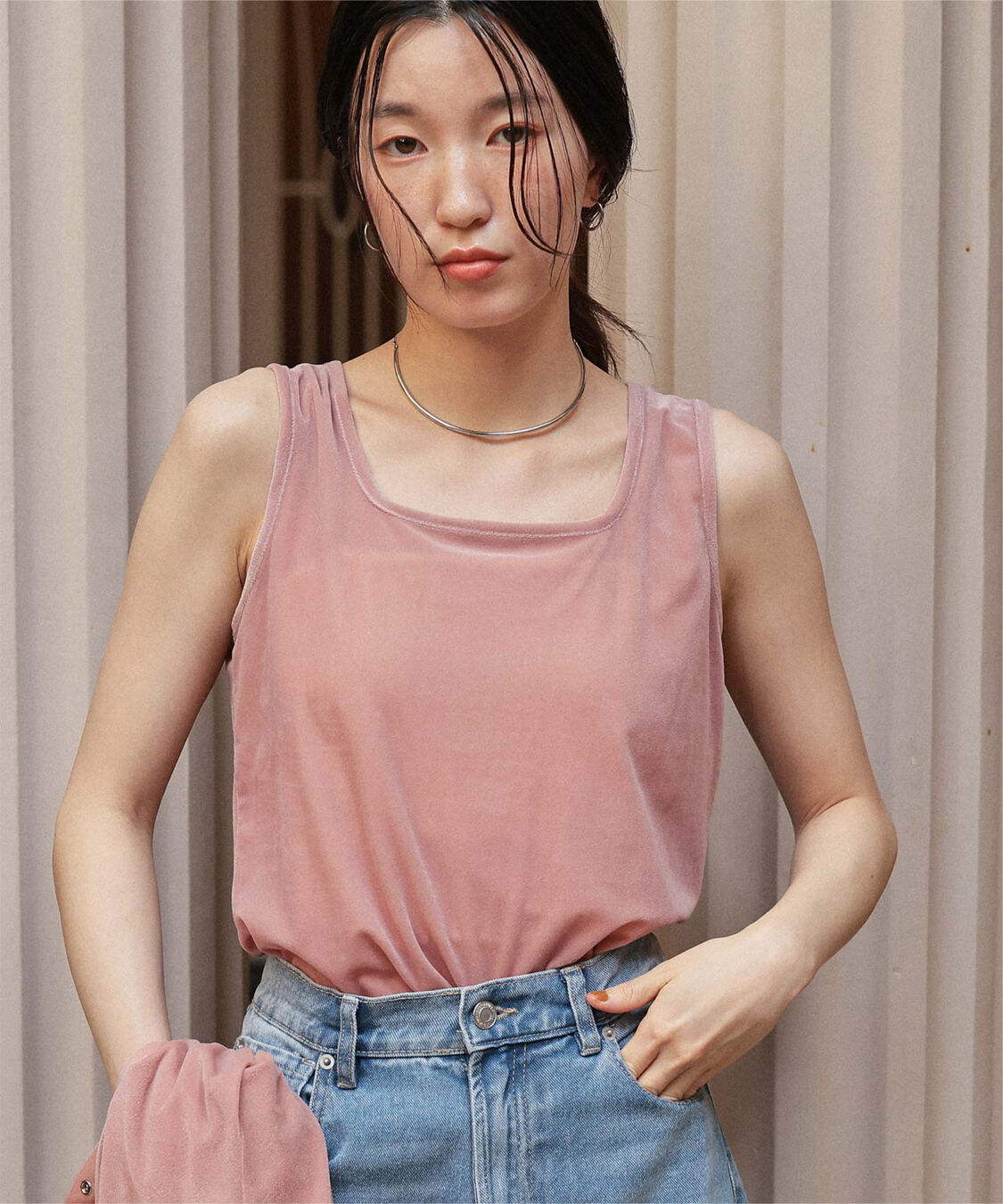 titivate「前後2wayシアーベロアタンクトップ」|タンクトップ|