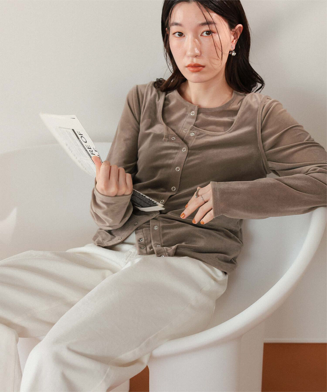 titivate「前後2wayシアーベロアタンクトップ」|タンクトップ|