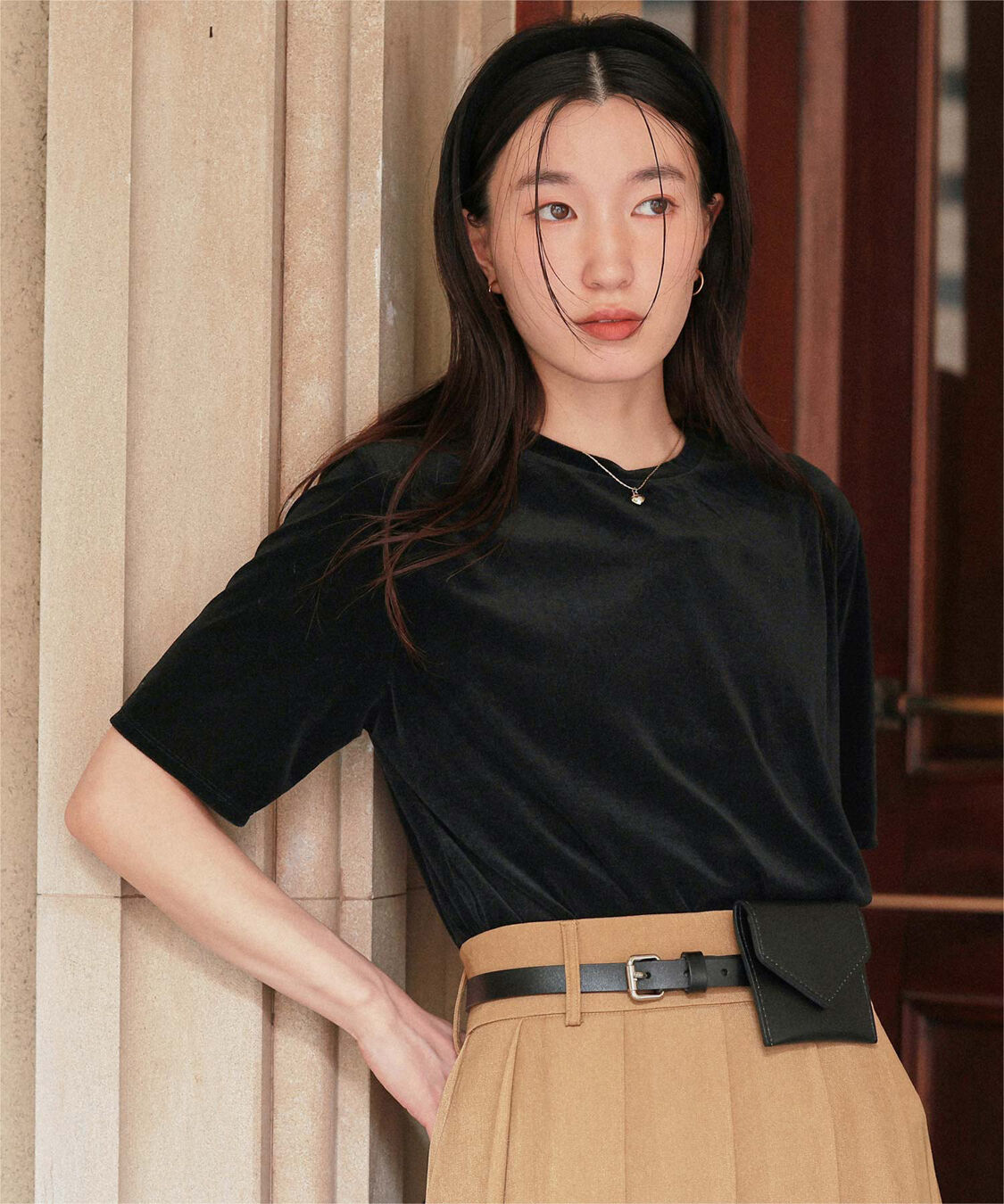 titivate「シアーベロア半袖Tシャツ」|Tシャツ・カットソー|