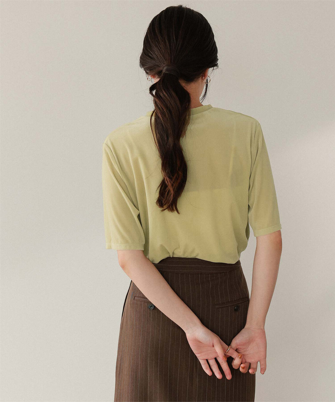 titivate「シアーベロア半袖Tシャツ」|Tシャツ・カットソー|