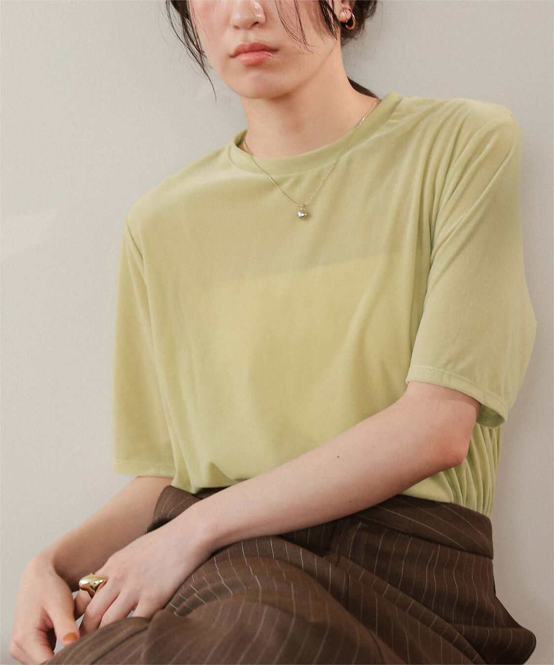 titivate「シアーベロア半袖Tシャツ」|Tシャツ・カットソー|