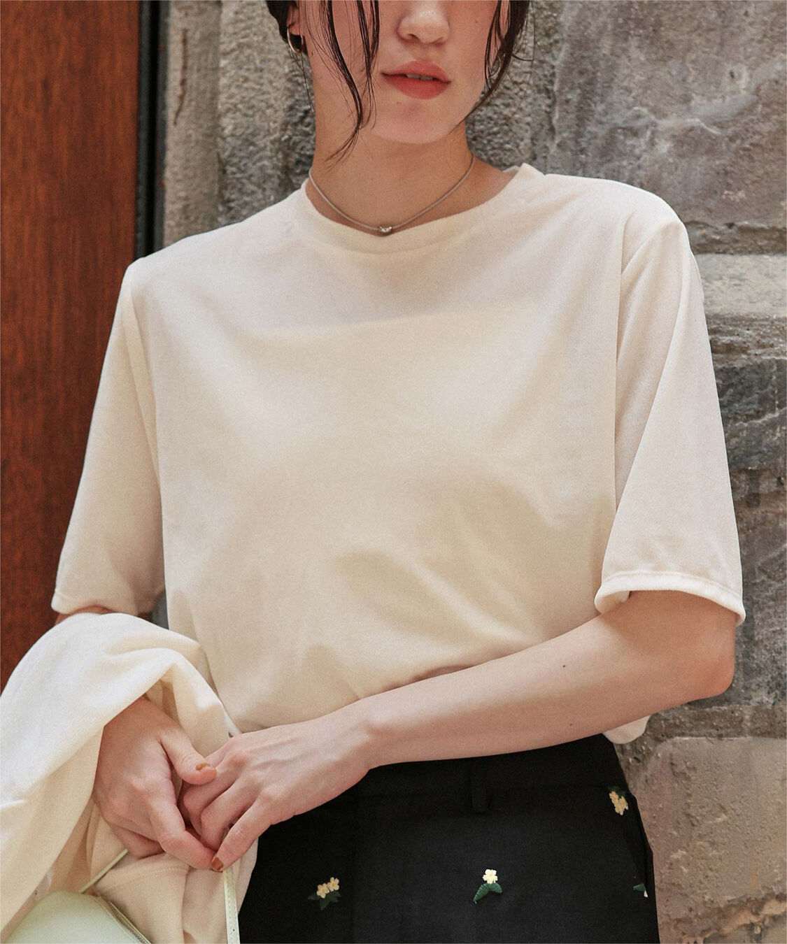 titivate「シアーベロア半袖Tシャツ」|Tシャツ・カットソー|