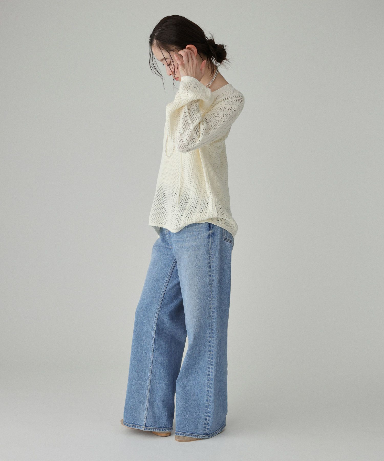 BABYLONE「レーシーニットプルオーバー」|ニット・セーター|