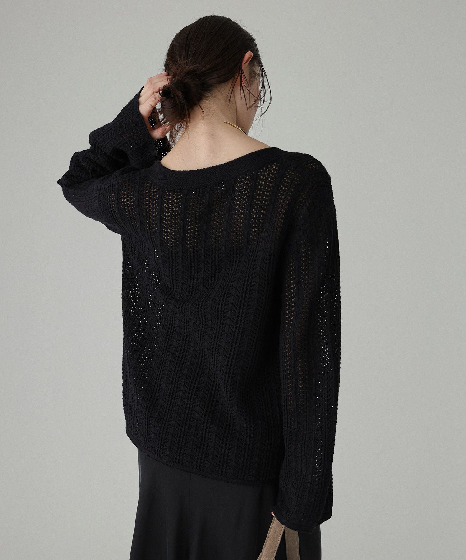 BABYLONE「レーシーニットプルオーバー」|ニット・セーター|