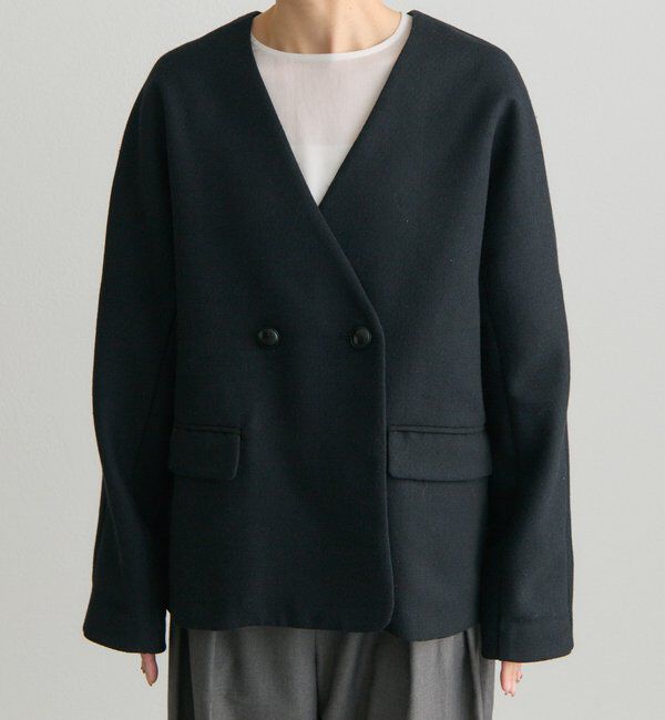  「ラペルレスジャケット」|テーラードジャケット|