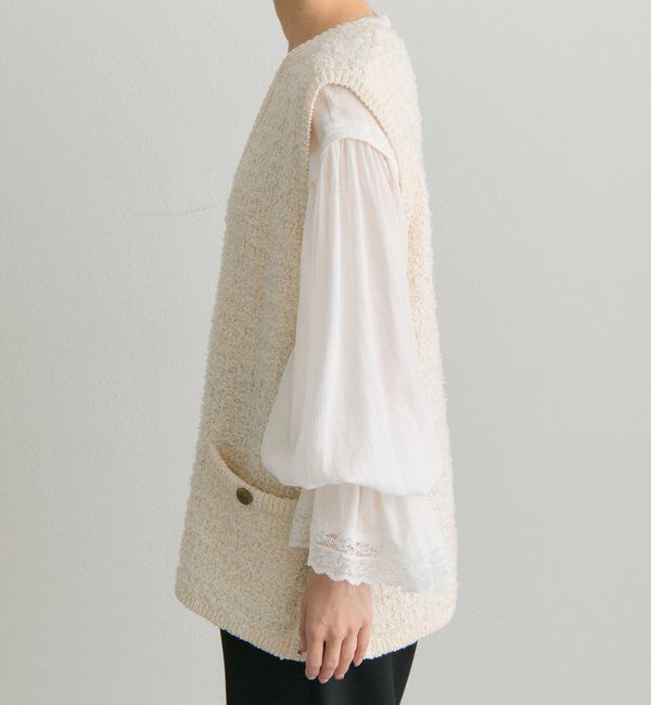  「ツィードライクニットベスト」|ニット・セーター|