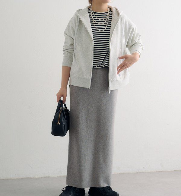  「総針ニットナロースカート」|スカート|