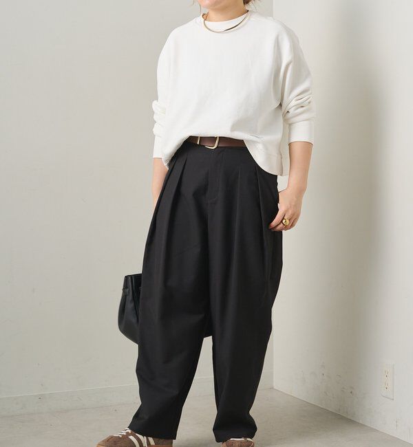  「ロゴ刺繍ショートスウェット」|プルオーバー|