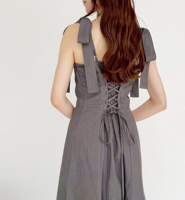  「【新色追加】着痩せ効果抜群/マイナス5キロ見えキャミワンピ」|ワンピース|