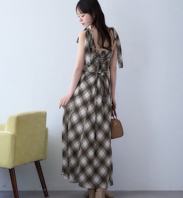  「【新色追加】着痩せ効果抜群/マイナス5キロ見えキャミワンピ」|ワンピース|