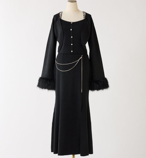  「スリット入りニットスカート」|スカート|