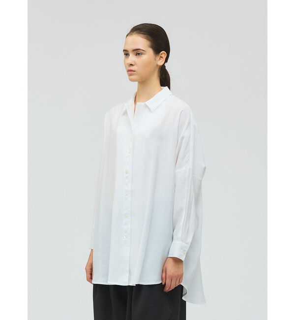 mizuiro ind「mizuiro ind ワイドチュニックシャツ」|シャツ・ブラウス|