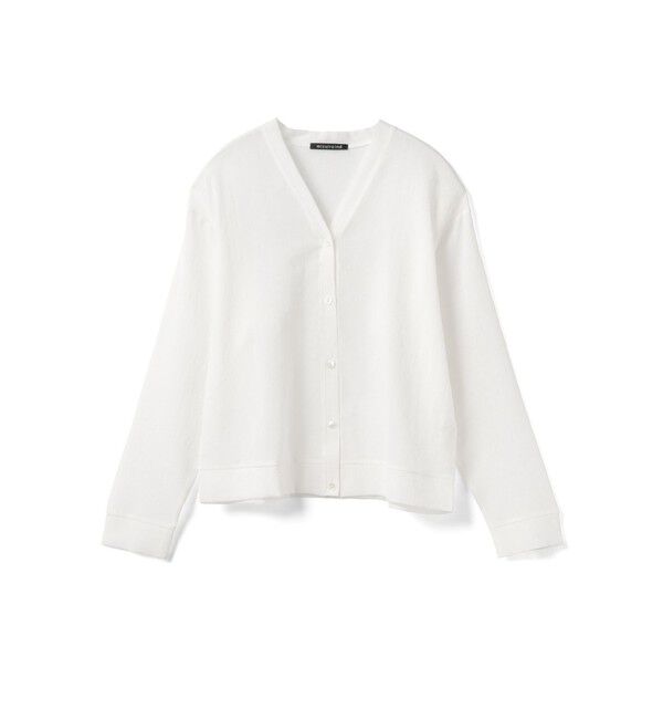 mizuiro ind「mizuiro ind ワッシャーボイルVネックカーディガン」|カーディガン|オフホワイト