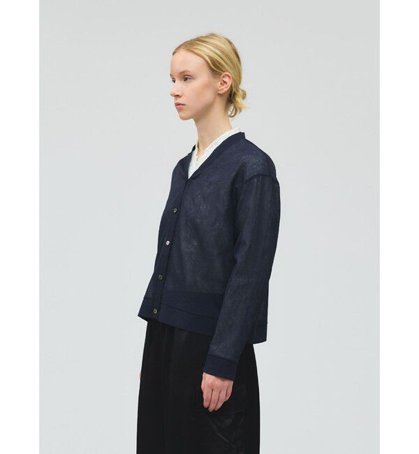 mizuiro ind「mizuiro ind ワッシャーボイルVネックカーディガン」|カーディガン|