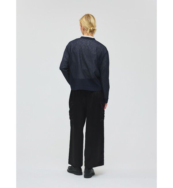 mizuiro ind「mizuiro ind ワッシャーボイルVネックカーディガン」|カーディガン|