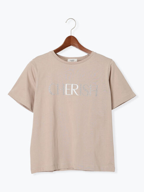 Te chichi TERRASSE「ラインストーン&times;刺繍Tシャツ」|Tシャツ・カットソー|モカ