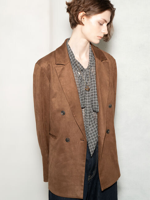 Te chichi「ダブルブレストジャケット《2025Autumn catalog vol.2 item》」|その他|ブラウン