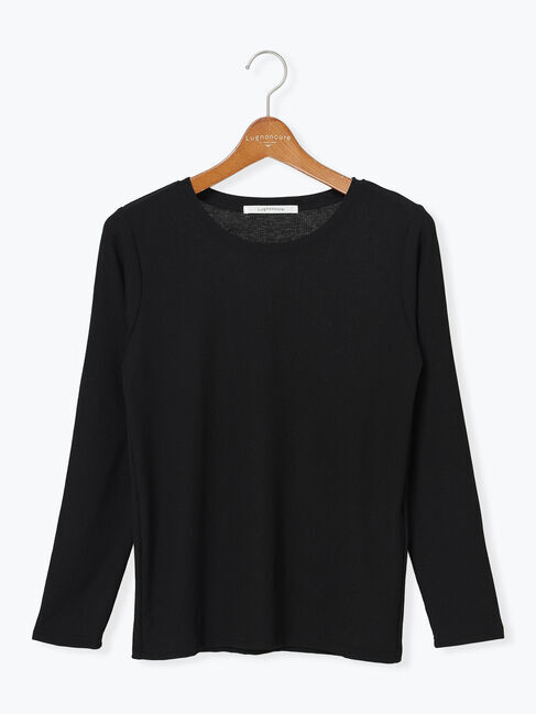 Lugnoncure「シアースラブテレコ長袖トップス」|Tシャツ・カットソー|