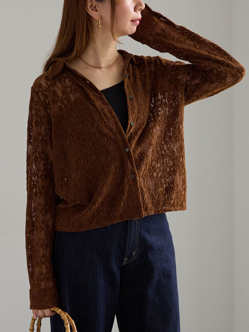 Te chichi「起毛レースシャツ」|シャツ・ブラウス|