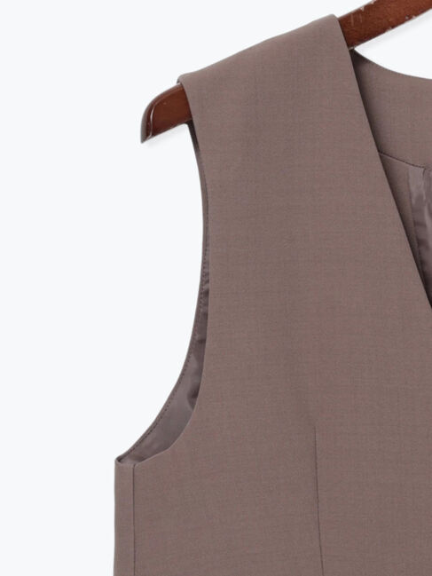 Te chichi「ノーカラーダブルブレストジレ」|ダウンベスト・ベスト|