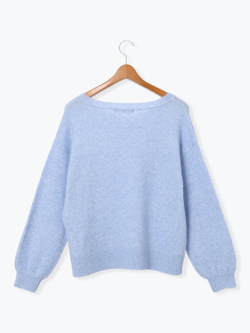 Lugnoncure「もちもちメランジVネックニット」|ニット・セーター|