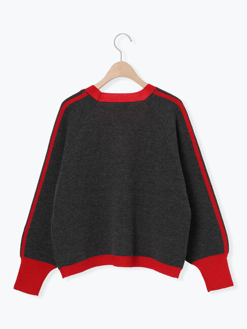 Samansa Mos2「袖ラインVネックカーディガン」|カーディガン|