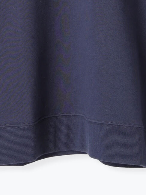 Samansa Mos2 blue「裏毛ロゴスウェット」|Tシャツ・カットソー|