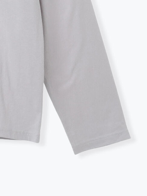 Samansa Mos2 blue「箔フォトプリントロンT」|Tシャツ・カットソー|