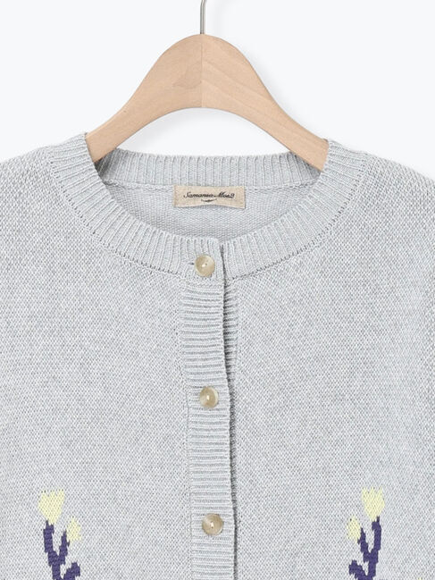 Samansa Mos2「花柄ジャカードカーディガン」|カーディガン|