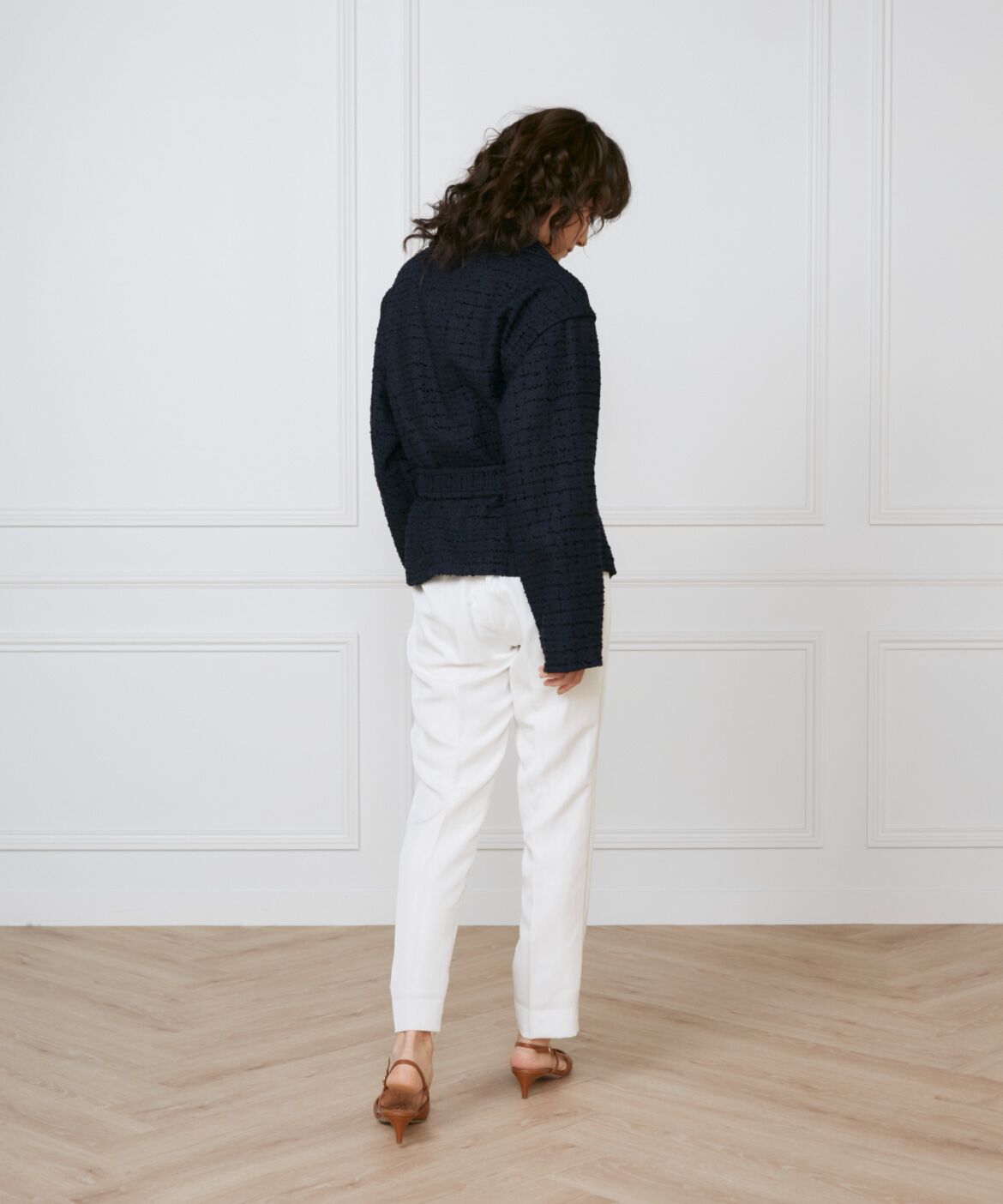 INED「《大きいサイズ》ショートコート《la veille by SUPERIOR CLOSET》」|ピーコート|