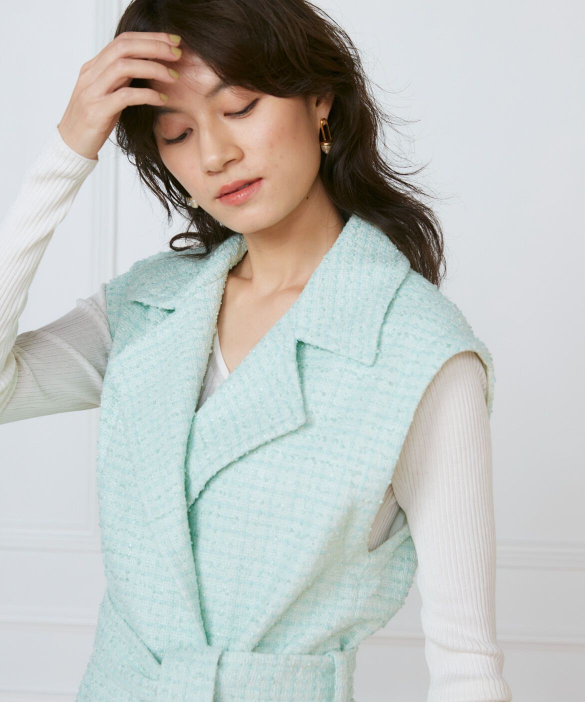 INED「《大きいサイズ》ショートコート《la veille by SUPERIOR CLOSET》」|ピーコート|