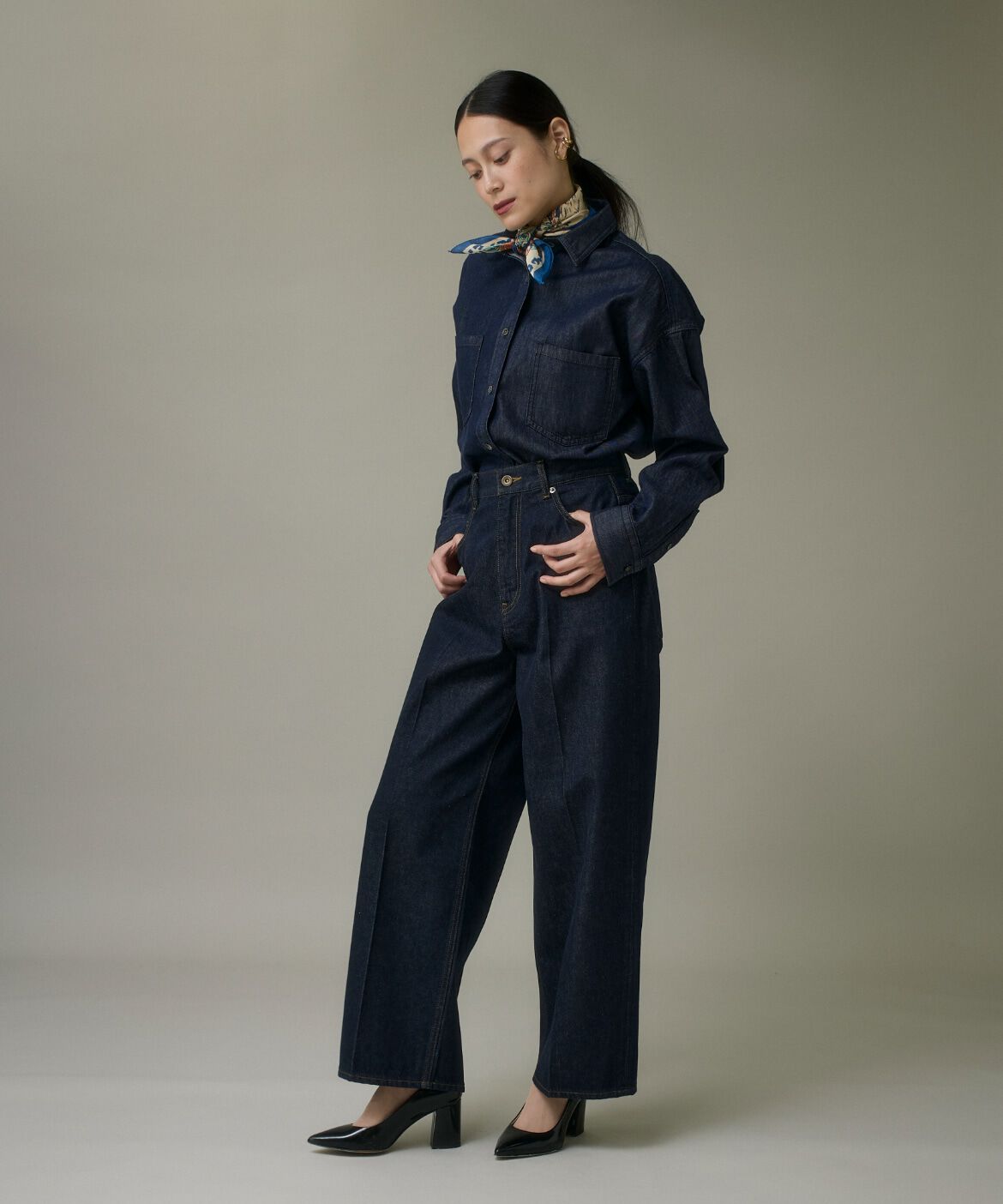 I.T.'S international「オーバーサイズ反応染デニムシャツ」|シャツ・ブラウス|