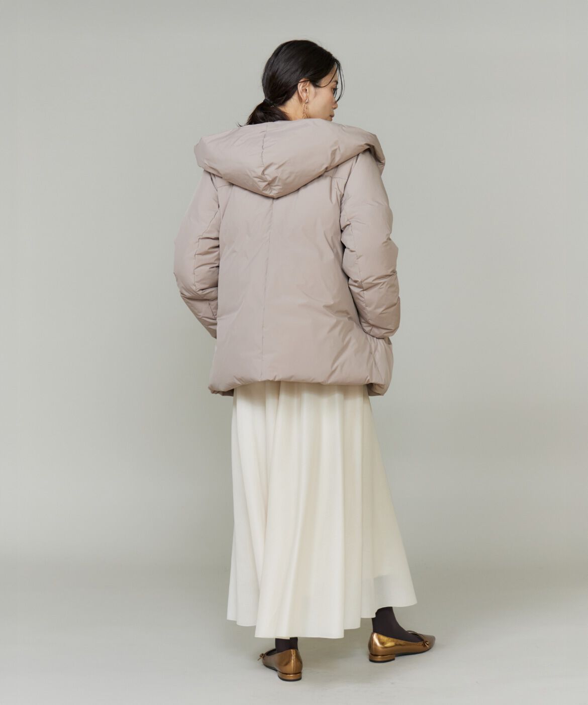 INED「シェルプリーツフレアスカート」|フレア|