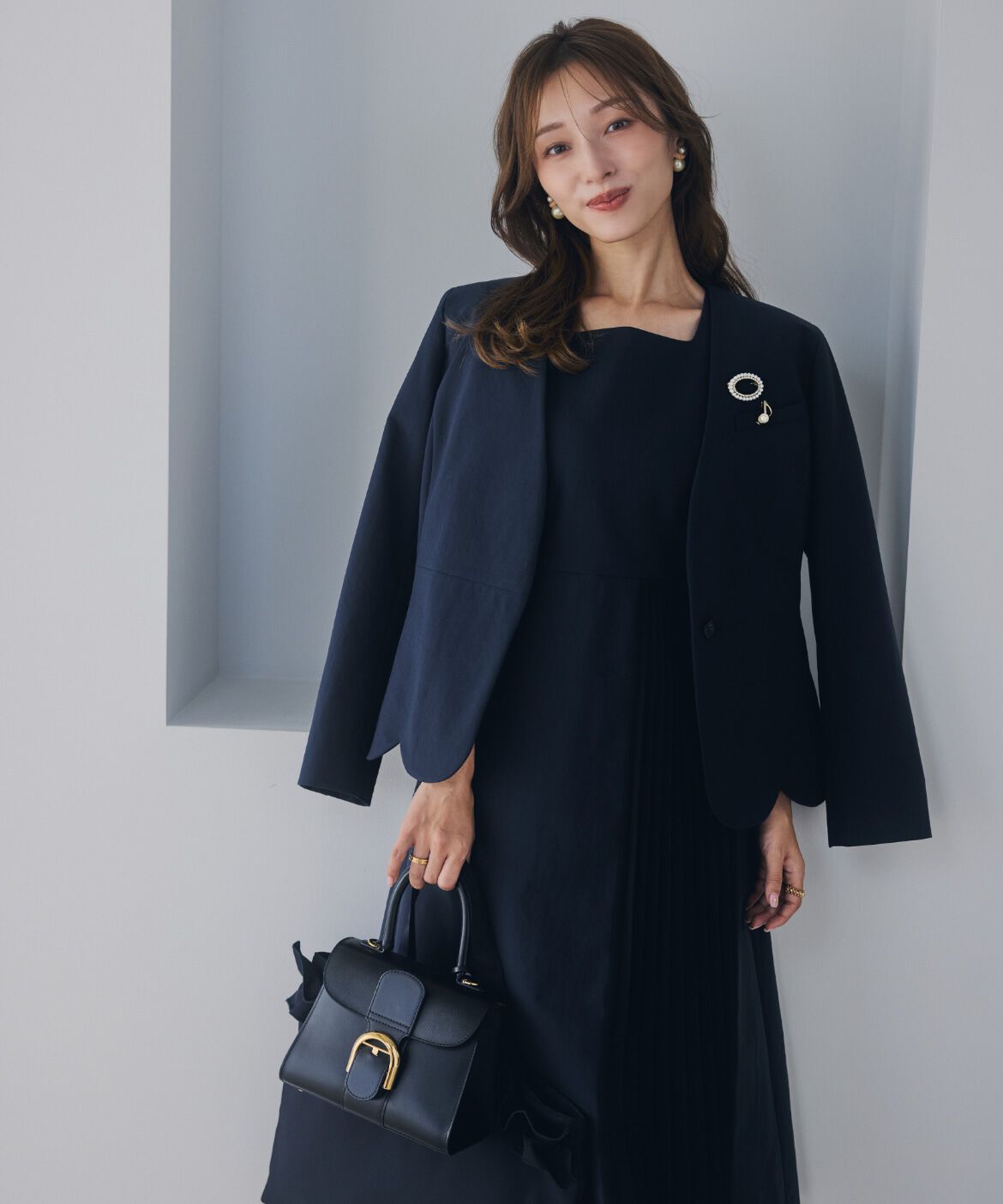 Maglie le cassetto「《M Maglie le cassetto&times;吉田理紗》ハンサムスカラップジャケット」|ノーカラージャケット|