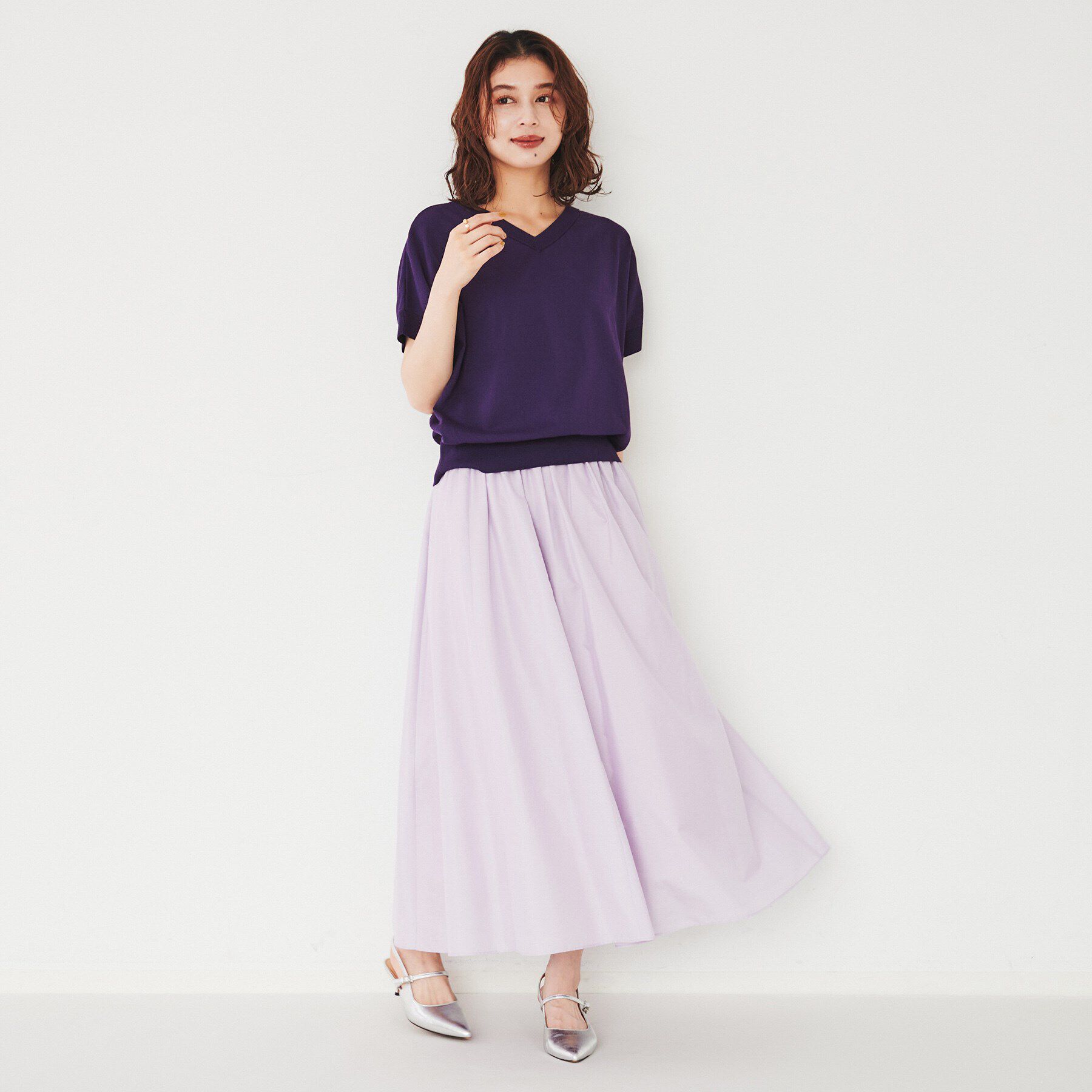 UNTITLED「【2WAY/薄手/清涼感】コットンエステル サマーニット」|ニット・セーター|