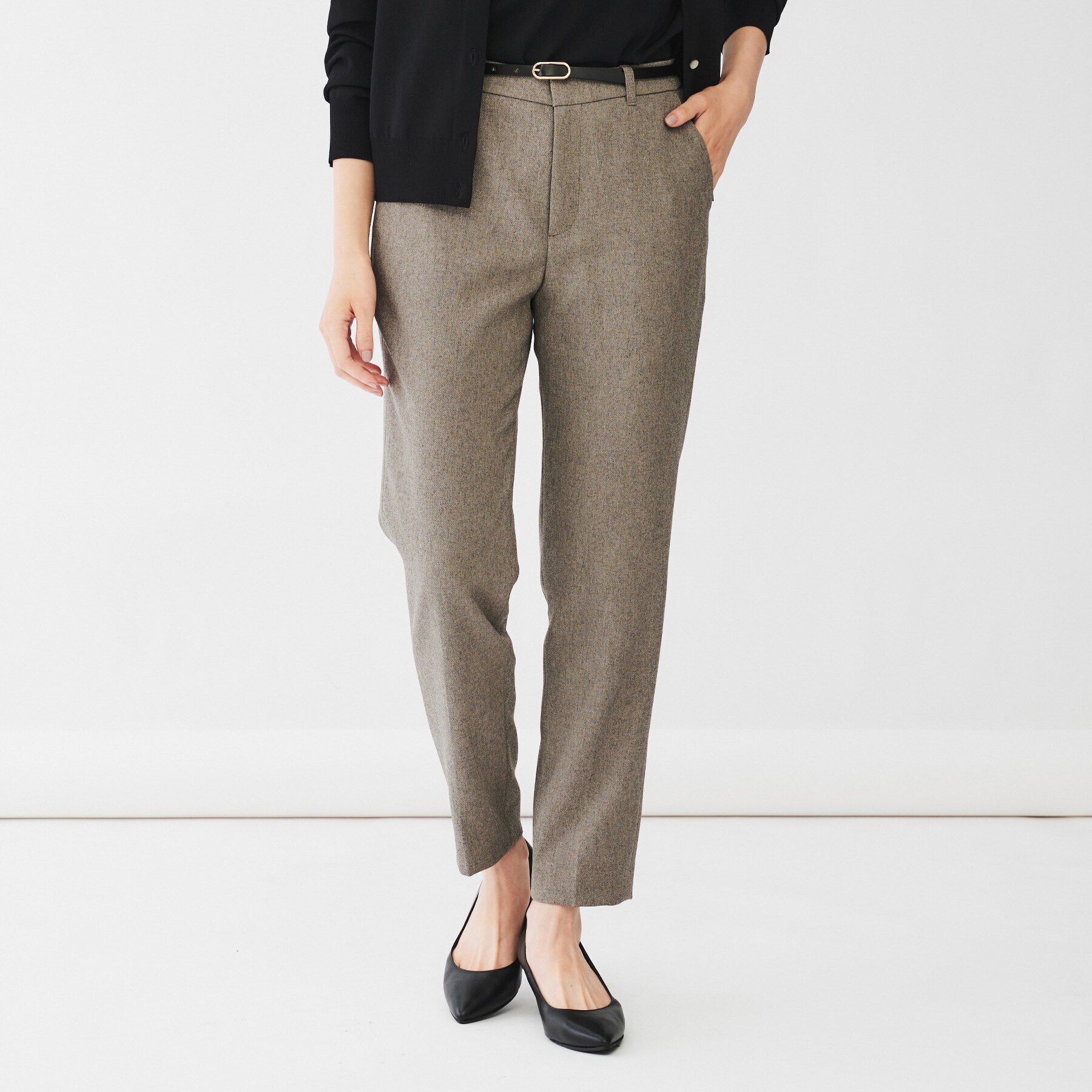 UNTITLED「【通勤スーツ／入卒/セレモニー】ウーステッドカルゼ テーパードパンツ」|その他|