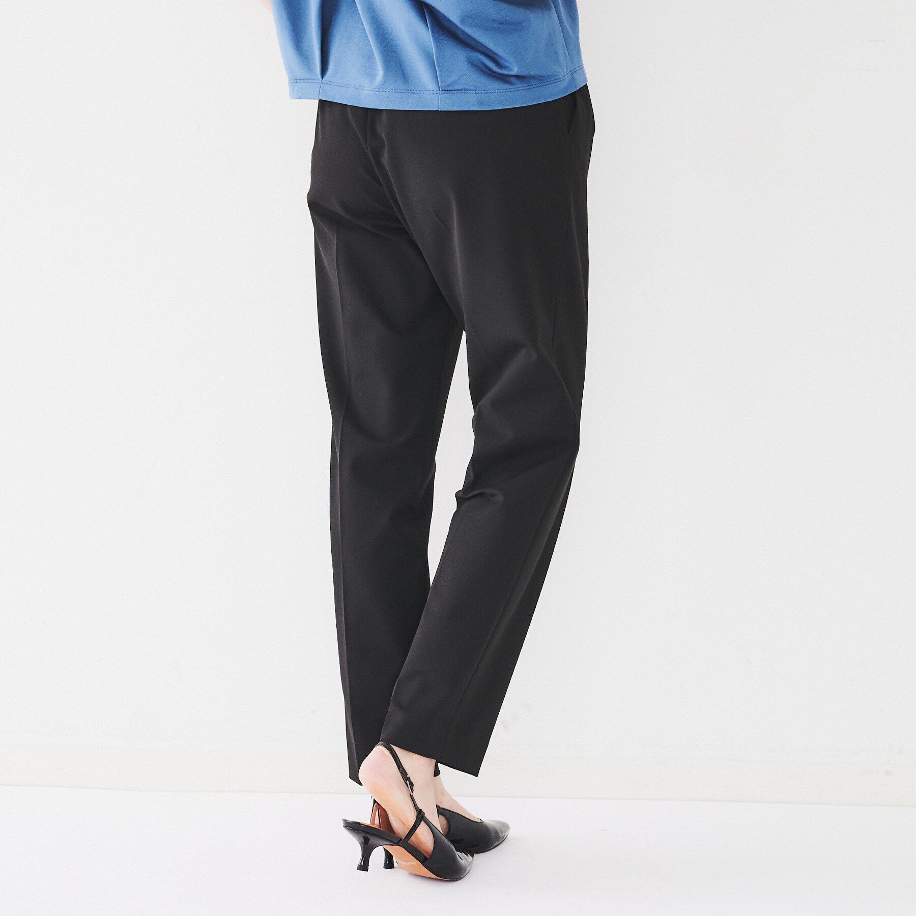 UNTITLED「【ストレッチ/後ろウエストゴム】タックテーパードパンツ」|その他|