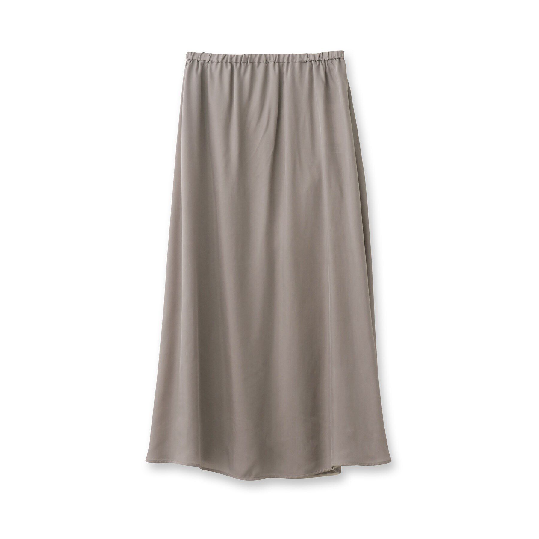 UNTITLED「【セットアップ可/ウエストゴム/パウダータッチ】シルキーキュプラ ロングスカート」|スカート|