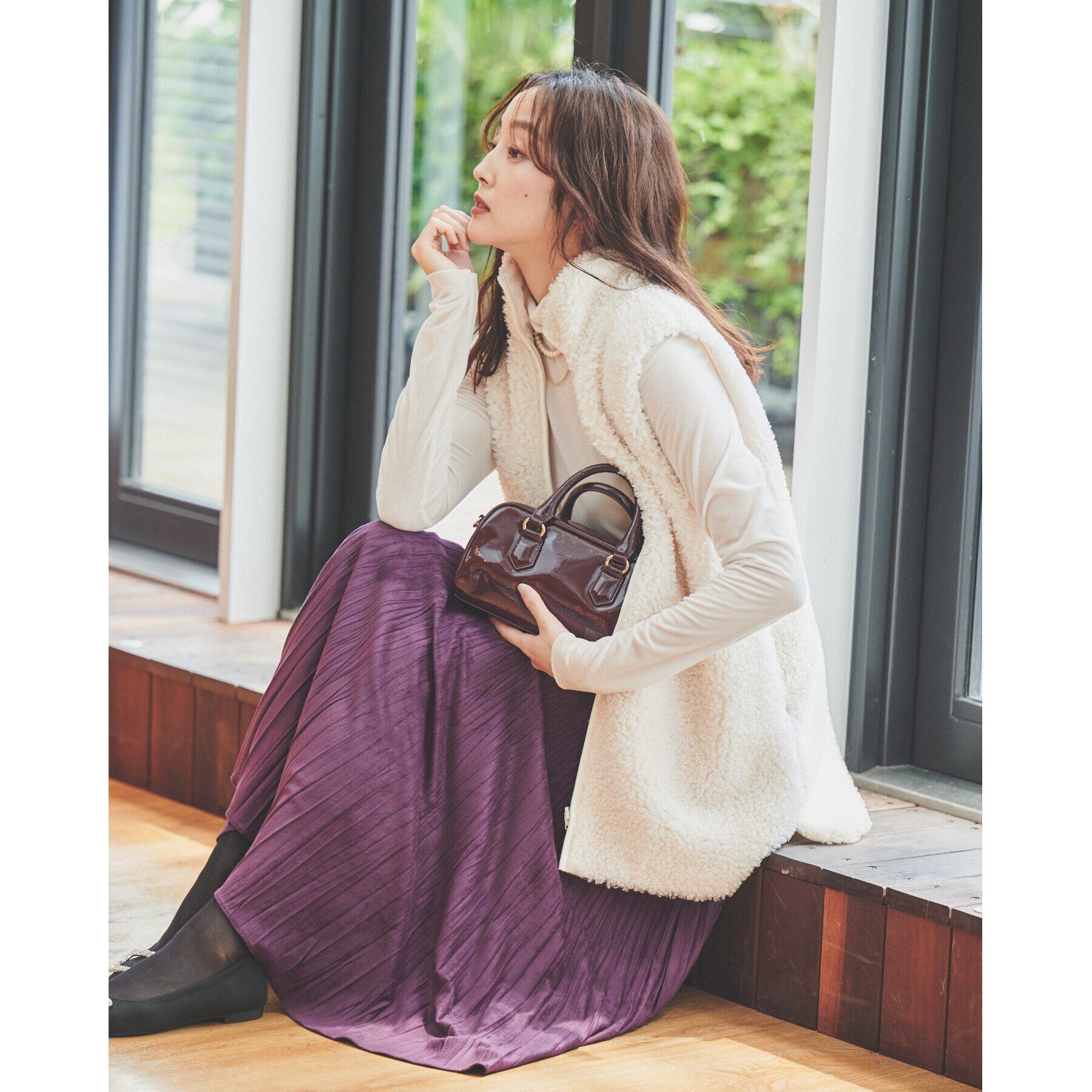 UNTITLED「【フード取り外し可/ロング丈】ボアライナー付きコート」|ミリタリー・モッズコート|