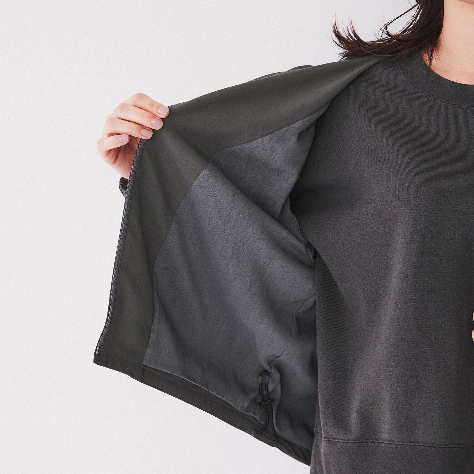 UNTITLED「【スポーティー/ショート丈羽織】ドロストブルゾン」|ブルゾン・スタジャン|