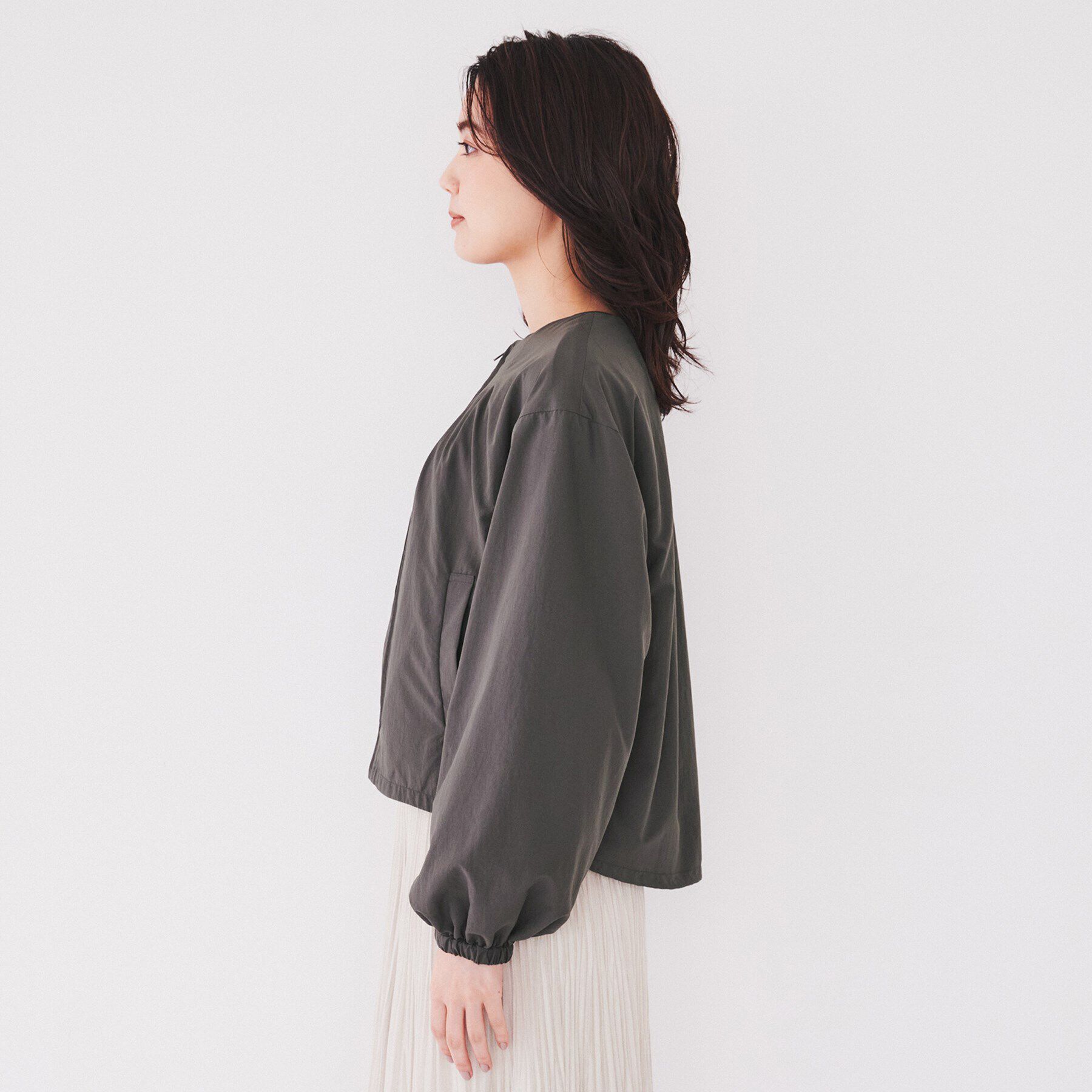 UNTITLED「【スポーティー/ショート丈羽織】ドロストブルゾン」|ブルゾン・スタジャン|