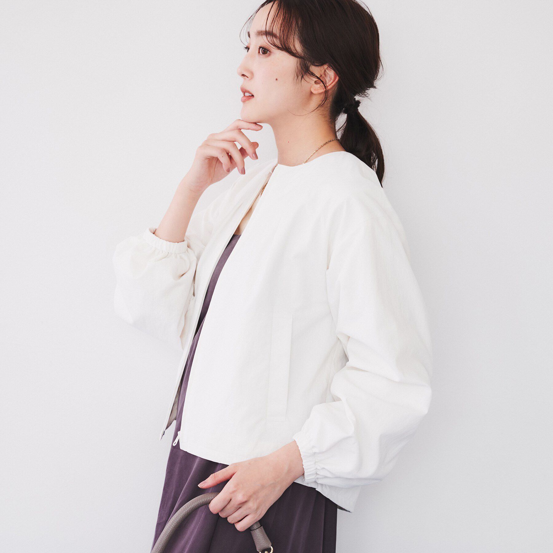 UNTITLED「【スポーティー/ショート丈羽織】ドロストブルゾン」|ブルゾン・スタジャン|