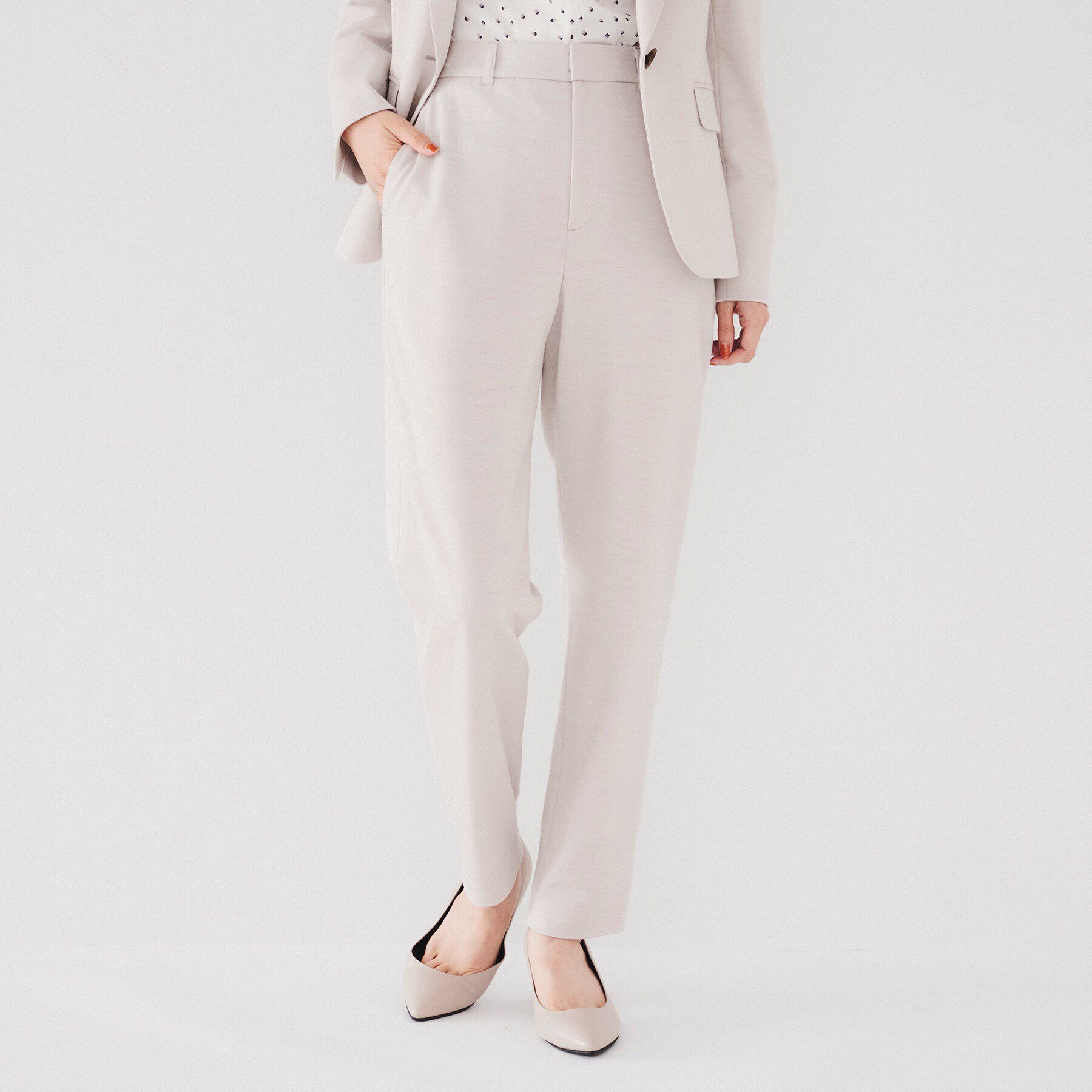 UNTITLED「【通勤スーツ】ウール混ジャージ テーパードパンツ」|その他|