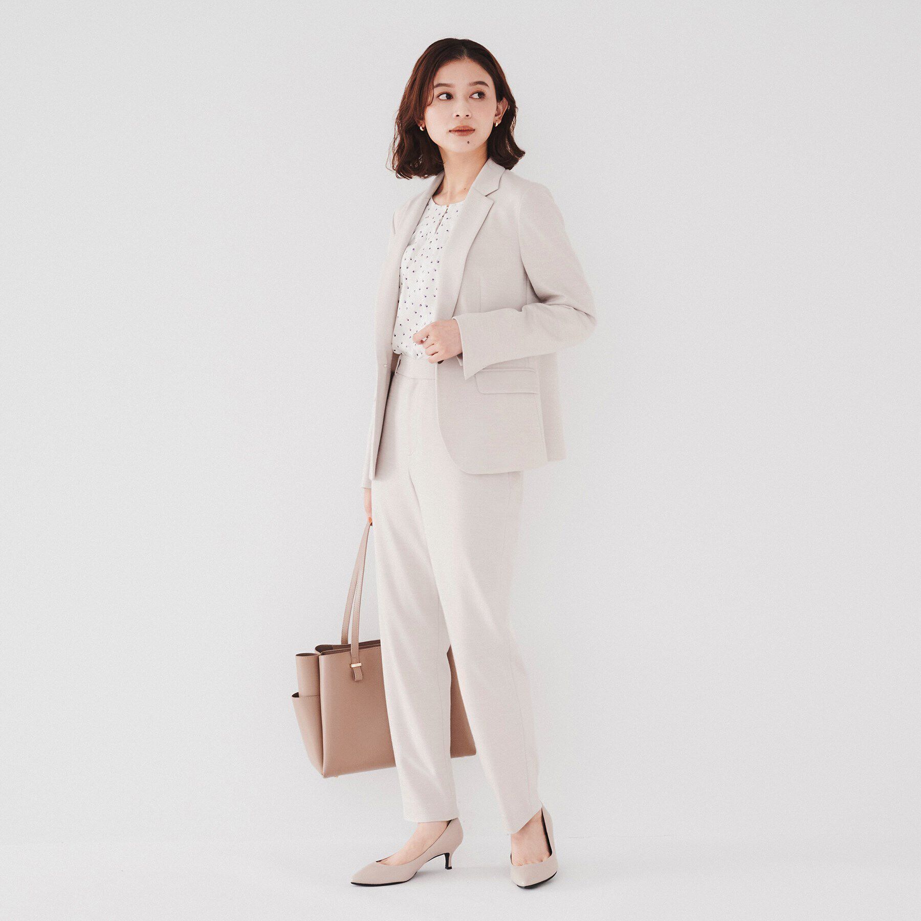 UNTITLED「【通勤スーツ】ウール混ジャージ テーパードパンツ」|その他|