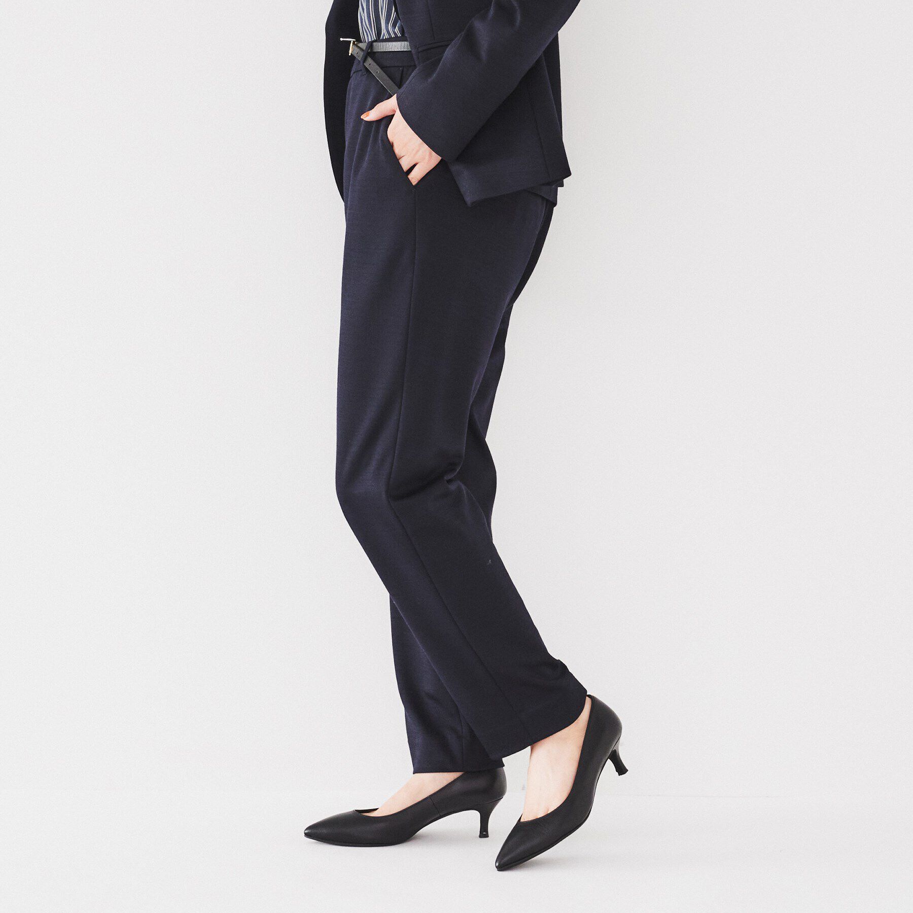UNTITLED「【通勤スーツ】ウール混ジャージ テーパードパンツ」|その他|