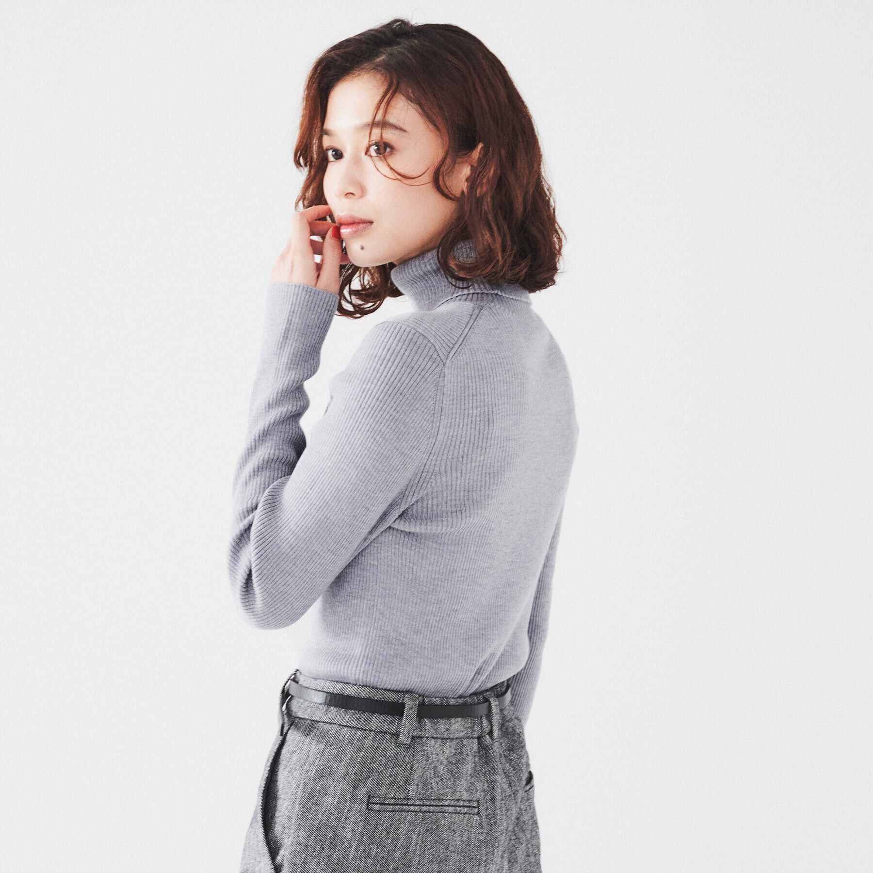 UNTITLED「ウール リブタートルネックプルオーバーニット」|ニット・セーター|