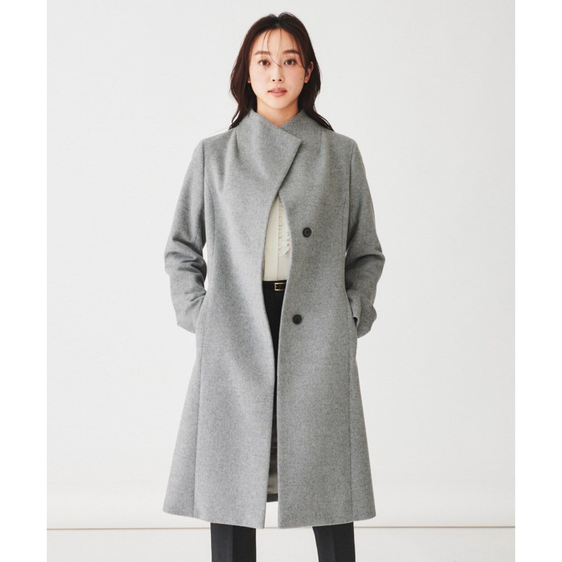 UNTITLED「【日本製】2WAYスタンドカラーロングコート」|その他|