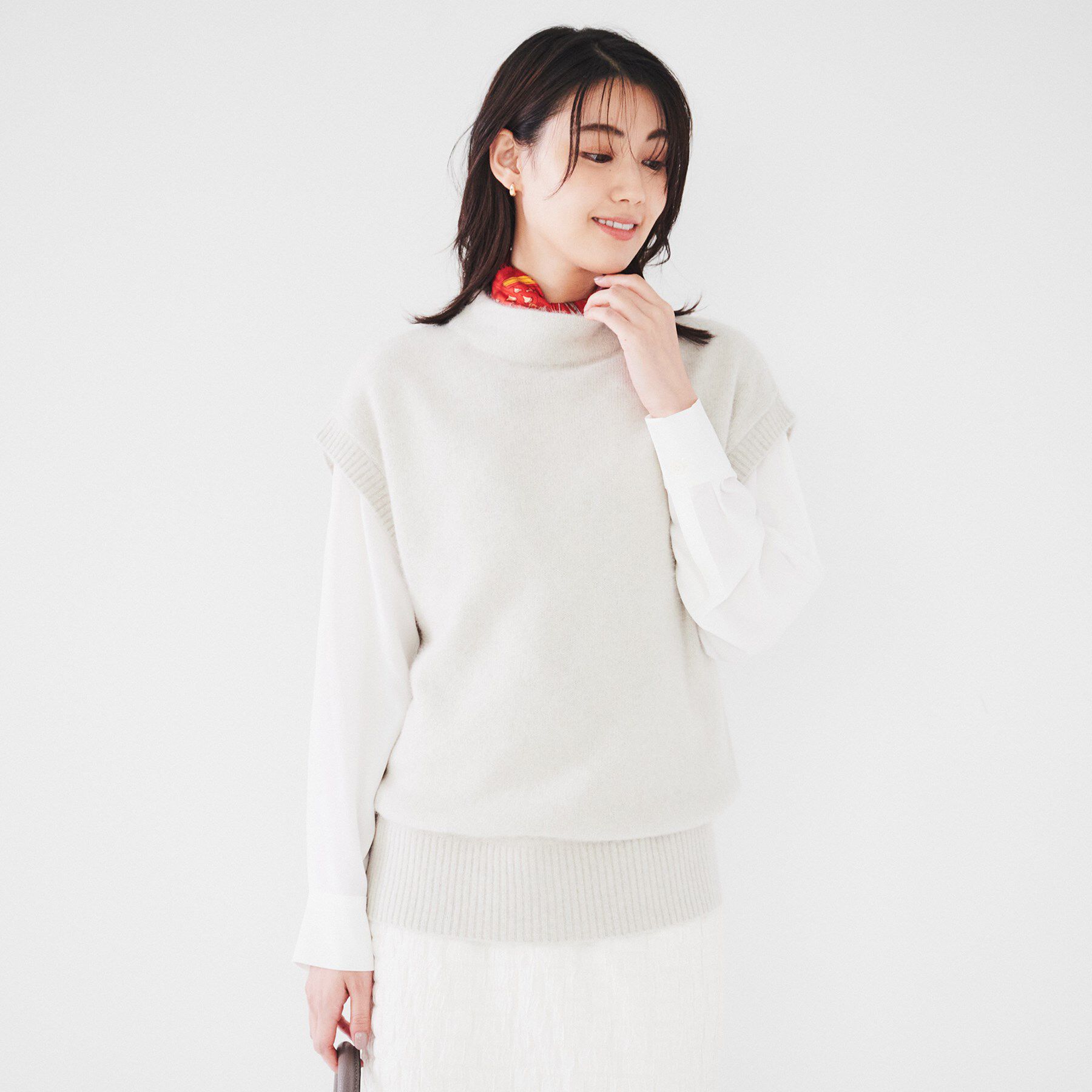 UNTITLED「ウールフォックス ベストニット」|ニット・セーター|グレージュ(050)